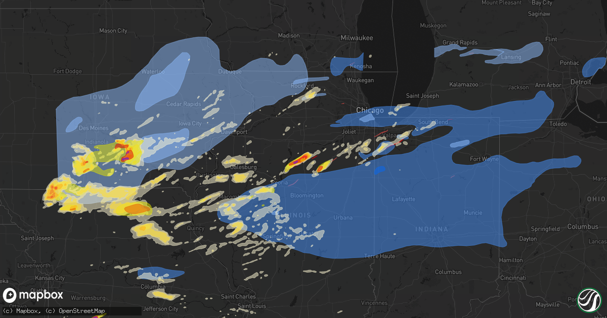 Hail map on June 11, 2026