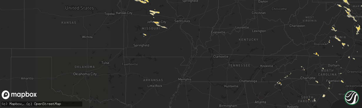 Hail map in Virginia on June 12, 2011