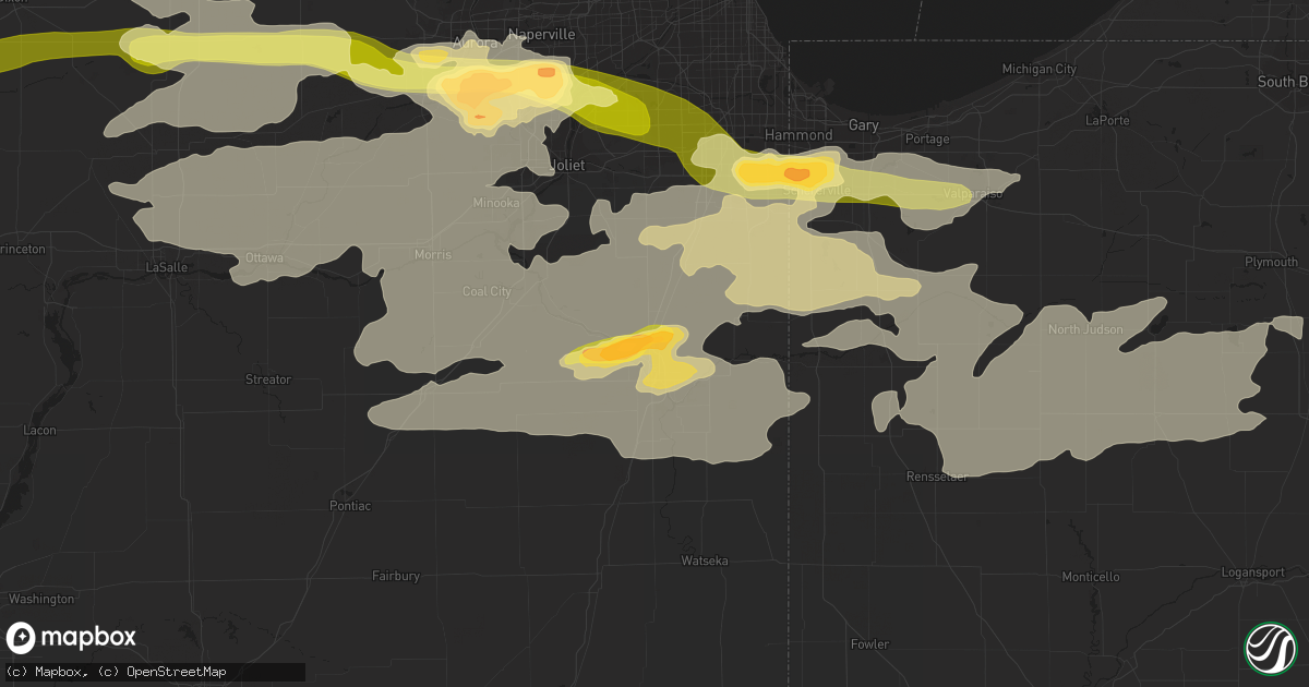 Hail map in Bourbonnais, IL on June 12, 2013