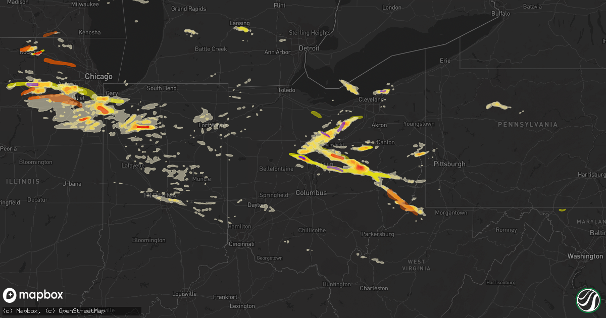 Hail map on June 12, 2013