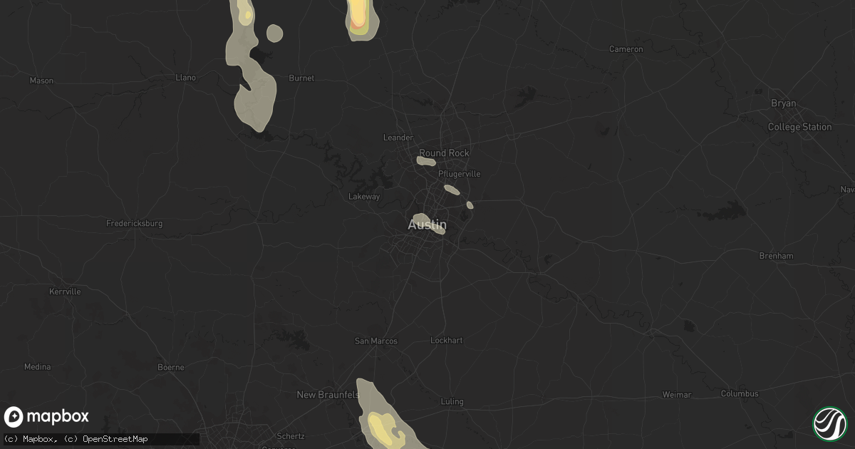 Hail map in Austin, TX on June 12, 2014