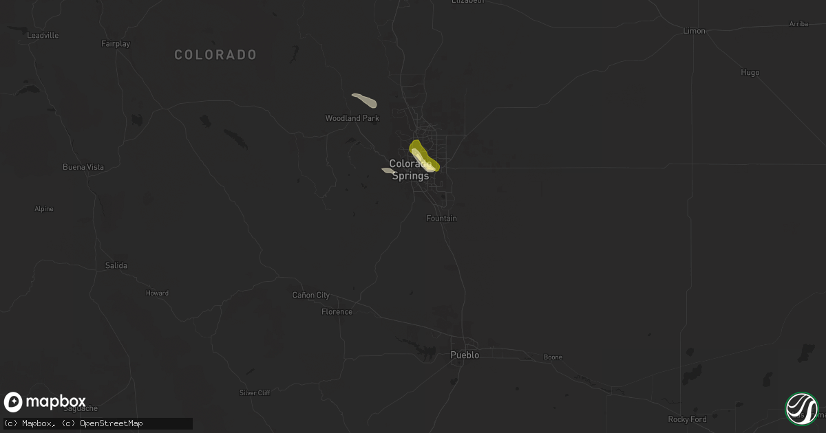 Hail map in Colorado Springs, CO on June 12, 2014
