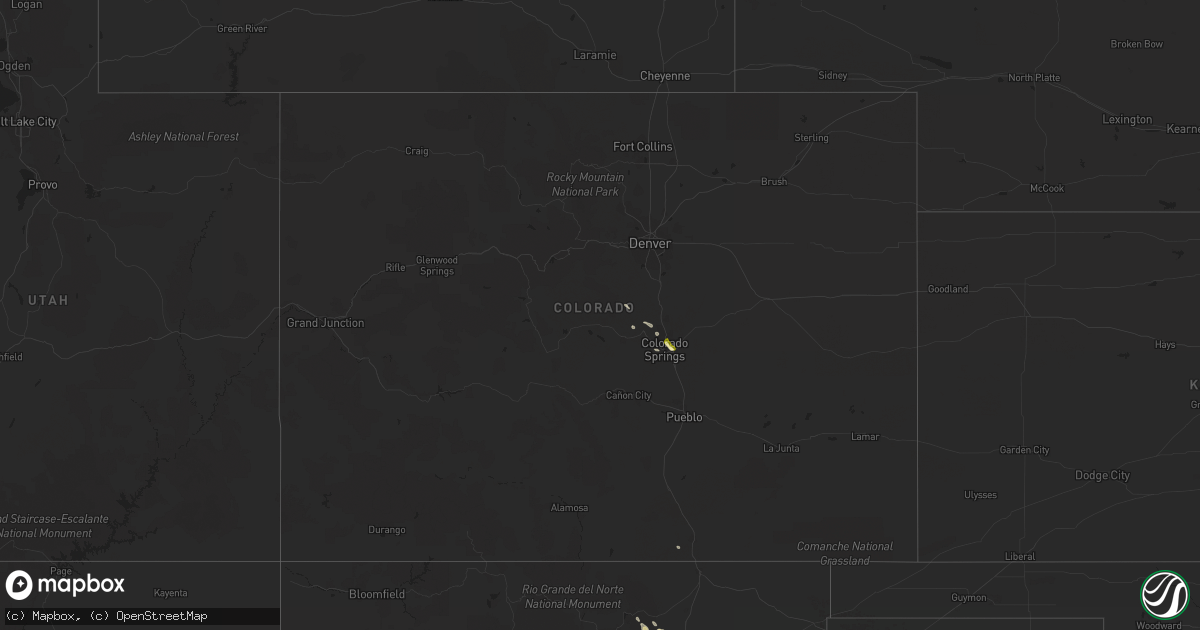 Hail map in Colorado on June 12, 2014
