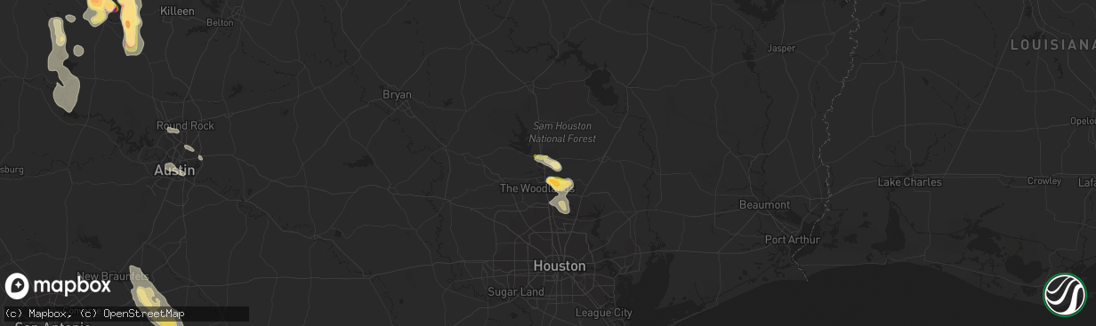 Hail map in Conroe, TX on June 12, 2014