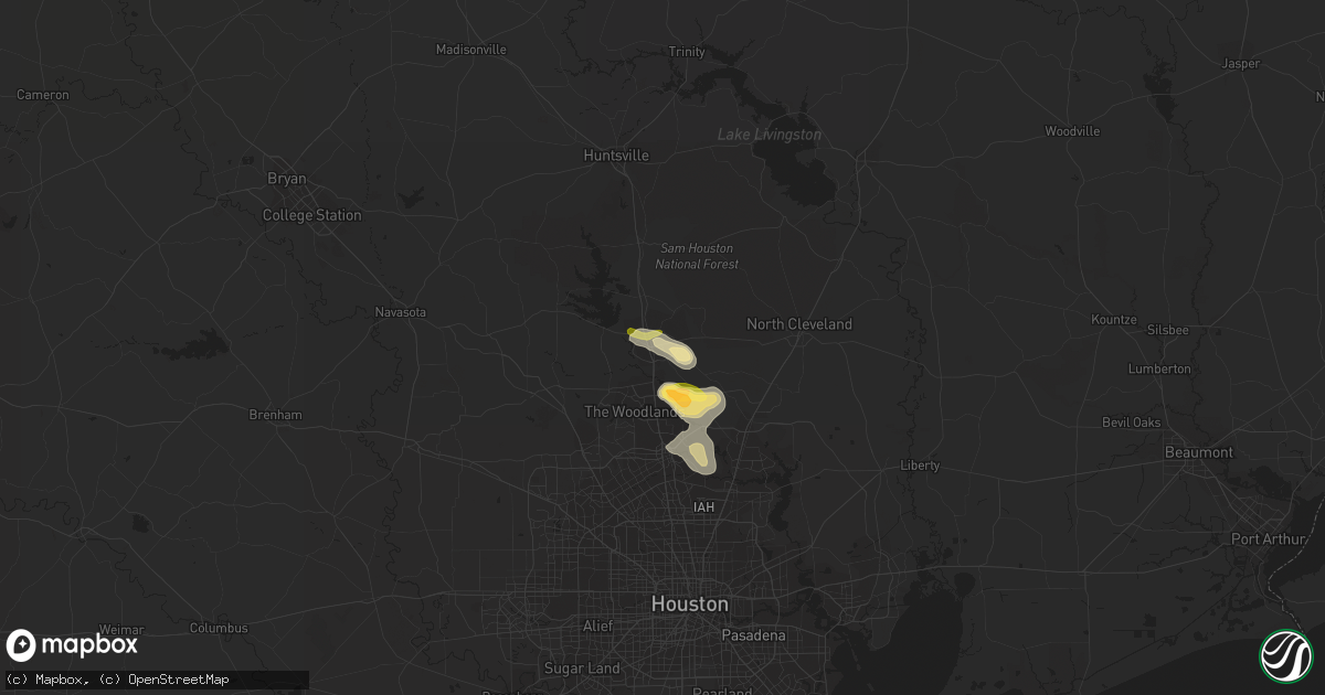 Hail map in Conroe, TX on June 12, 2014