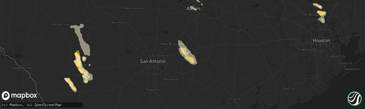 Hail map in Seguin, TX on June 12, 2014