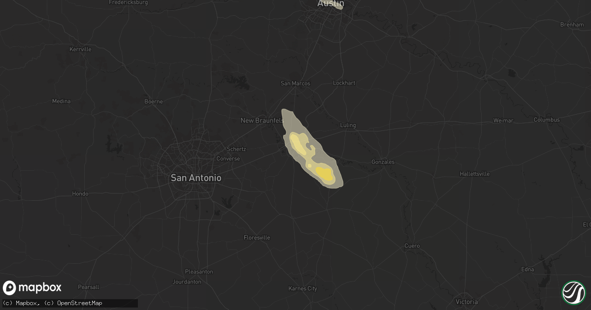 Hail map in Seguin, TX on June 12, 2014