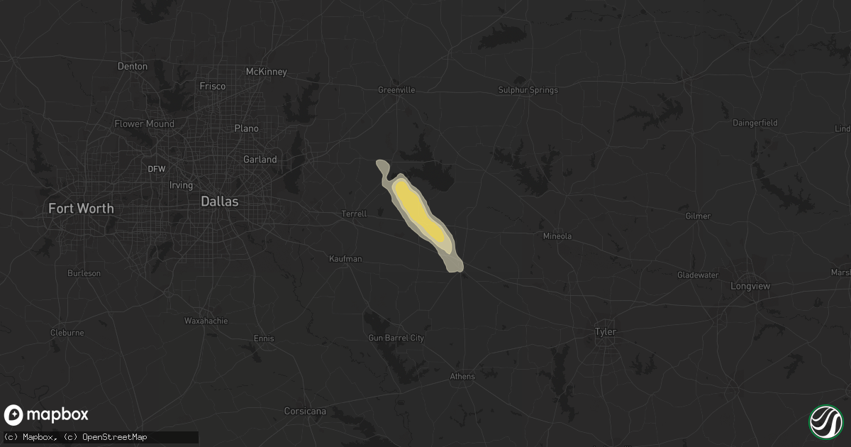 Hail map in Wills Point, TX on June 12, 2014