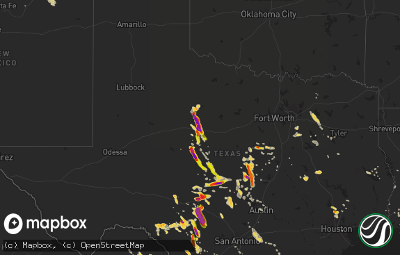 Hail map preview on 06-12-2014