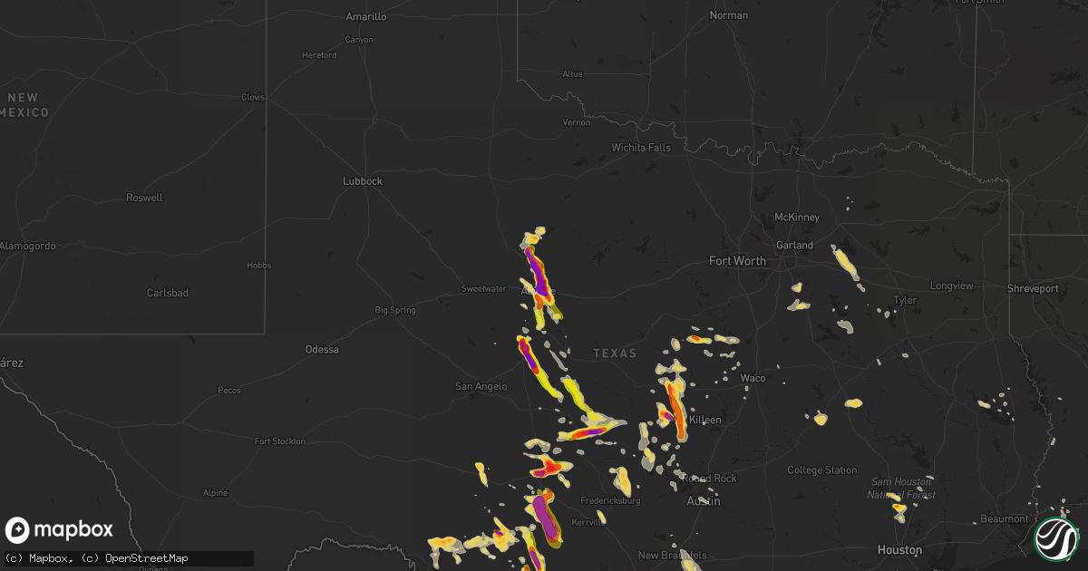 Hail map on June 12, 2014