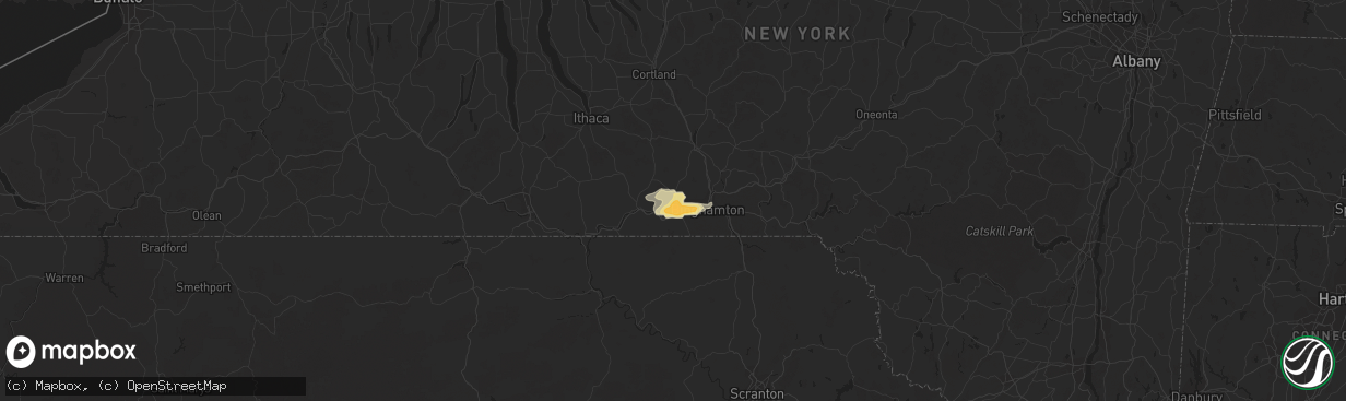 Hail map in Endicott, NY on June 12, 2015