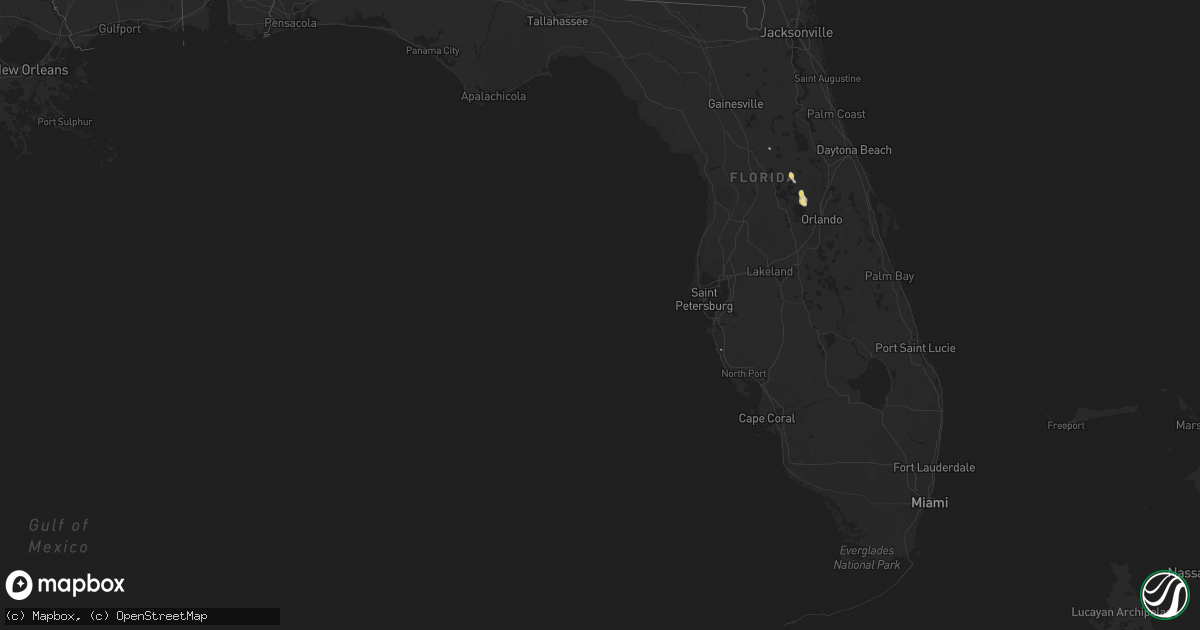 Hail map in Florida on June 12, 2015