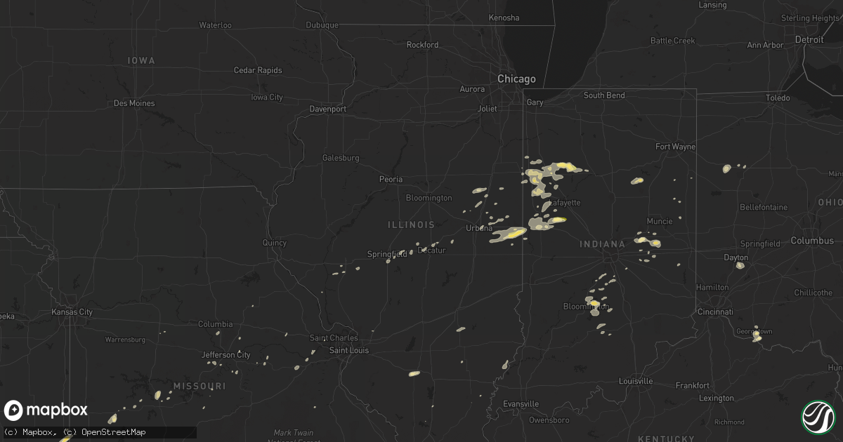 Hail map in Illinois on June 12, 2015