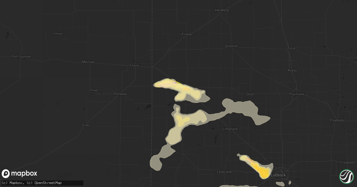 Hail map in Muleshoe, TX on June 12, 2015