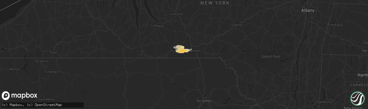 Hail map in Vestal, NY on June 12, 2015