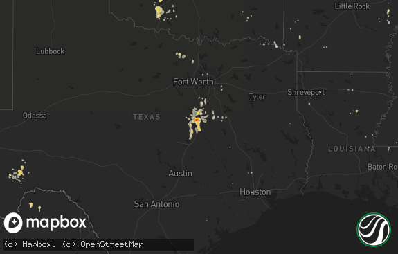 Hail map preview on 06-12-2016