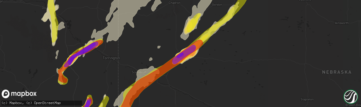 Hail map in Alliance, NE on June 12, 2017