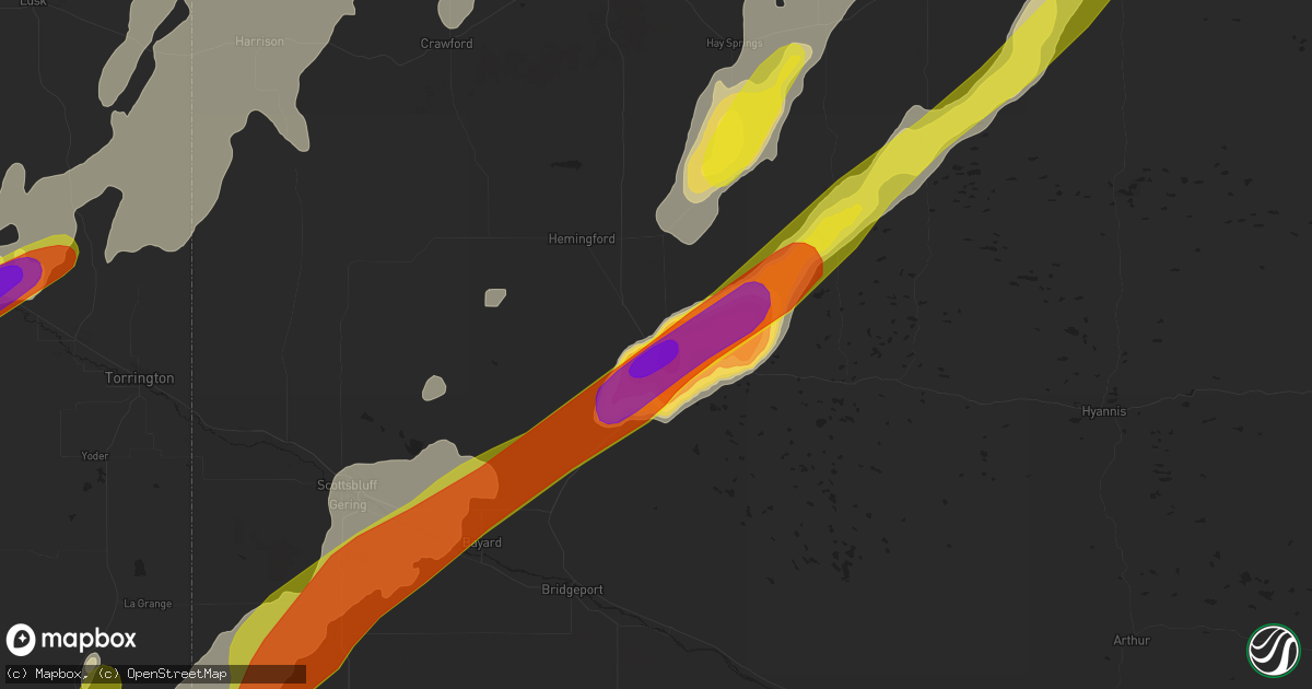 Hail map in Alliance, NE on June 12, 2017