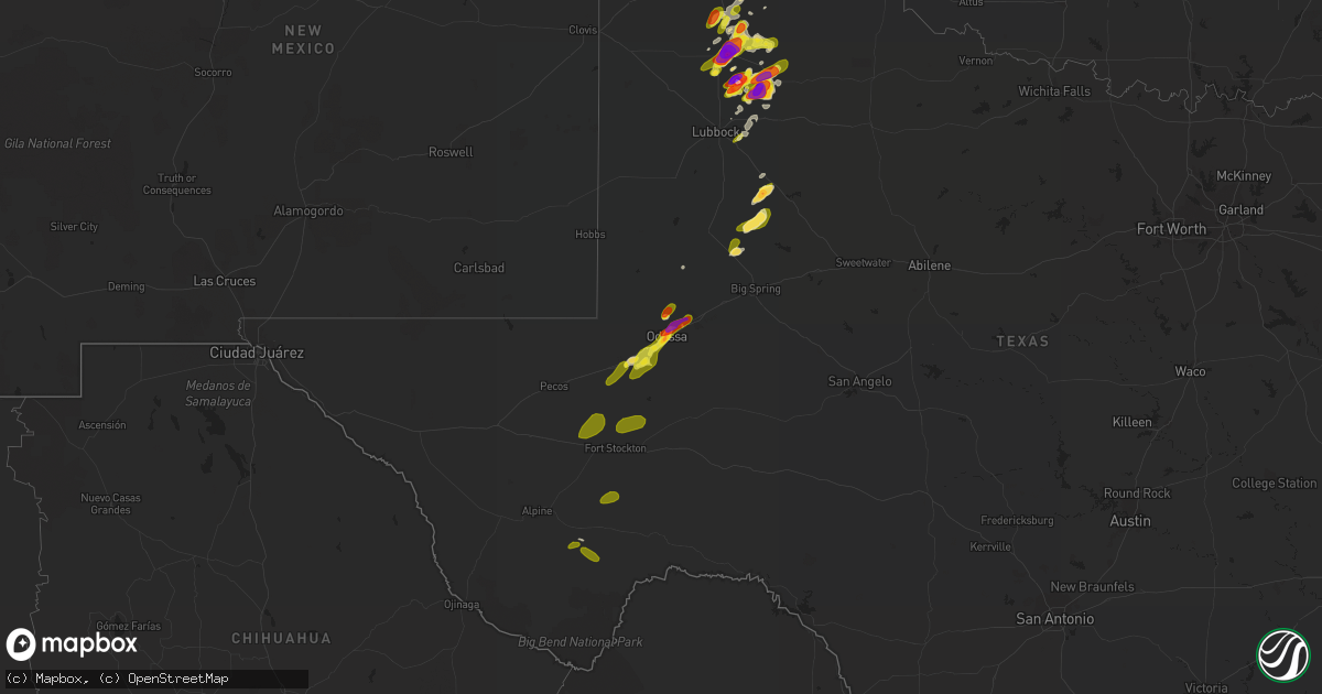 Hail map on June 12, 2017