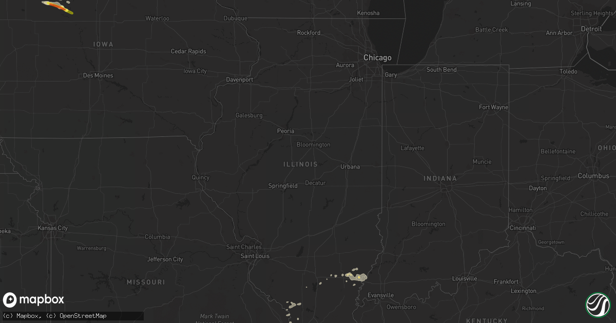 Hail map in Illinois on June 12, 2018