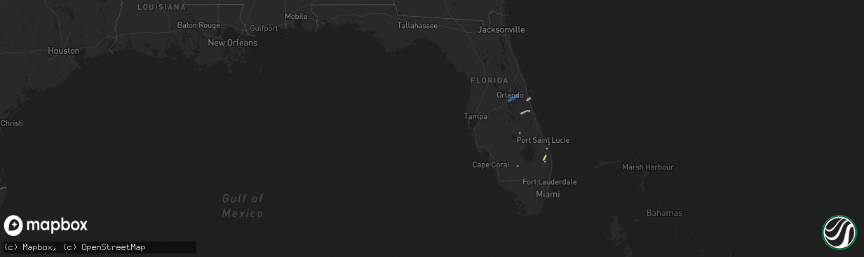 Hail map in Florida on June 12, 2019