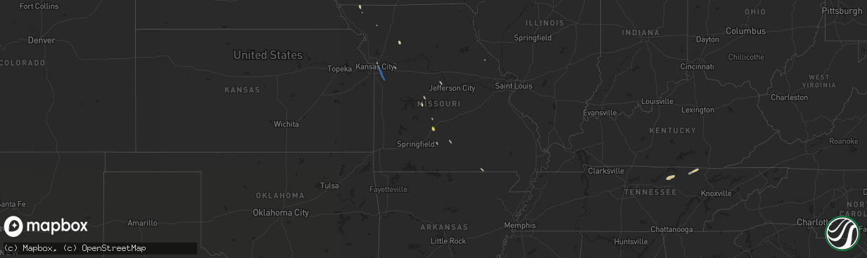 Hail map on June 12, 2019