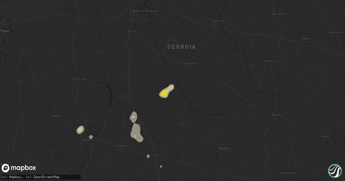 Hail map in Abbeville, GA on June 12, 2020