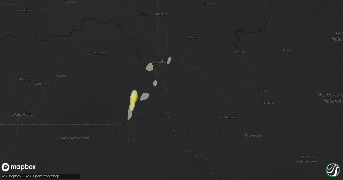 Hail map in Lewiston, ID on June 12, 2020