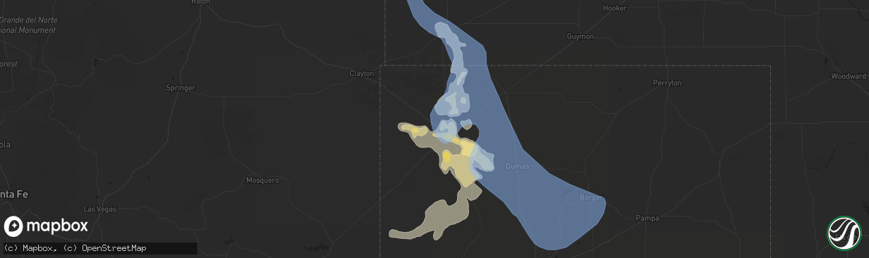 Hail map in Dalhart, TX on June 12, 2021