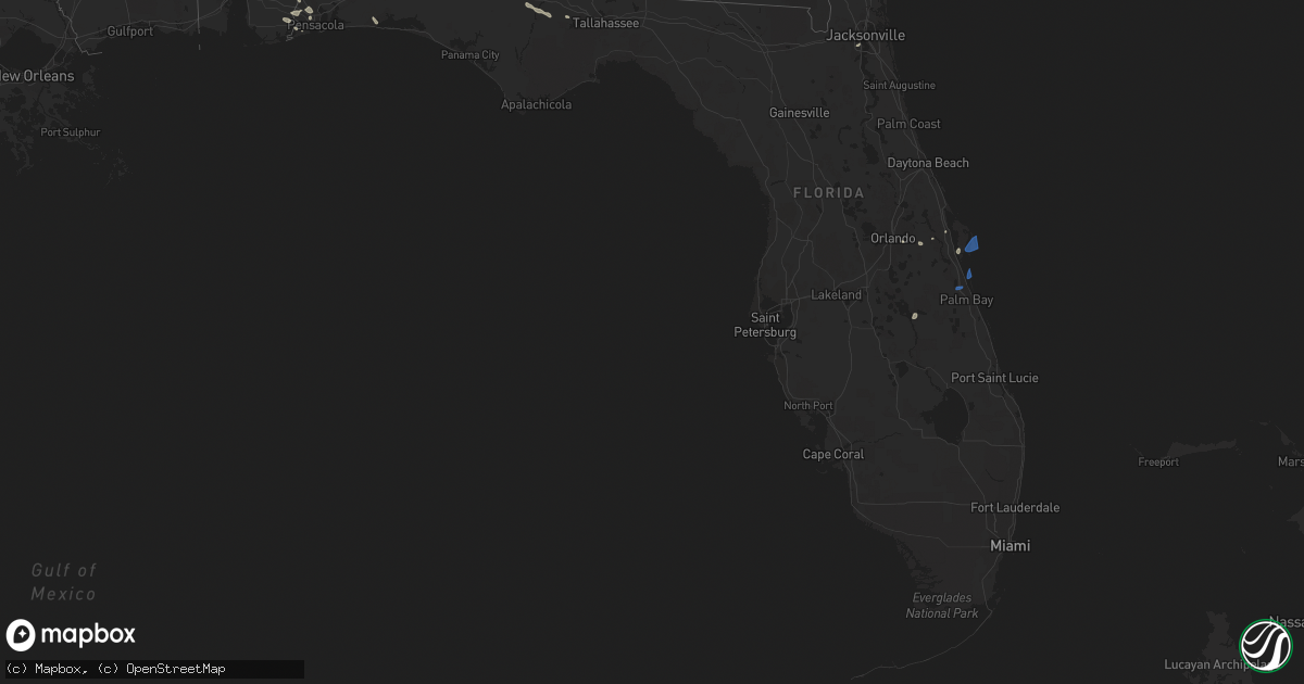 Hail map in Florida on June 12, 2021