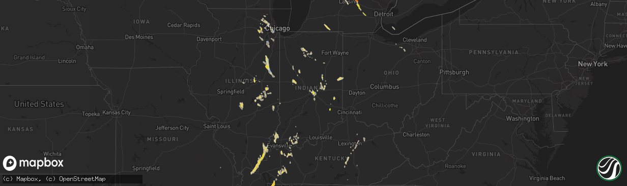 Hail map on June 12, 2021