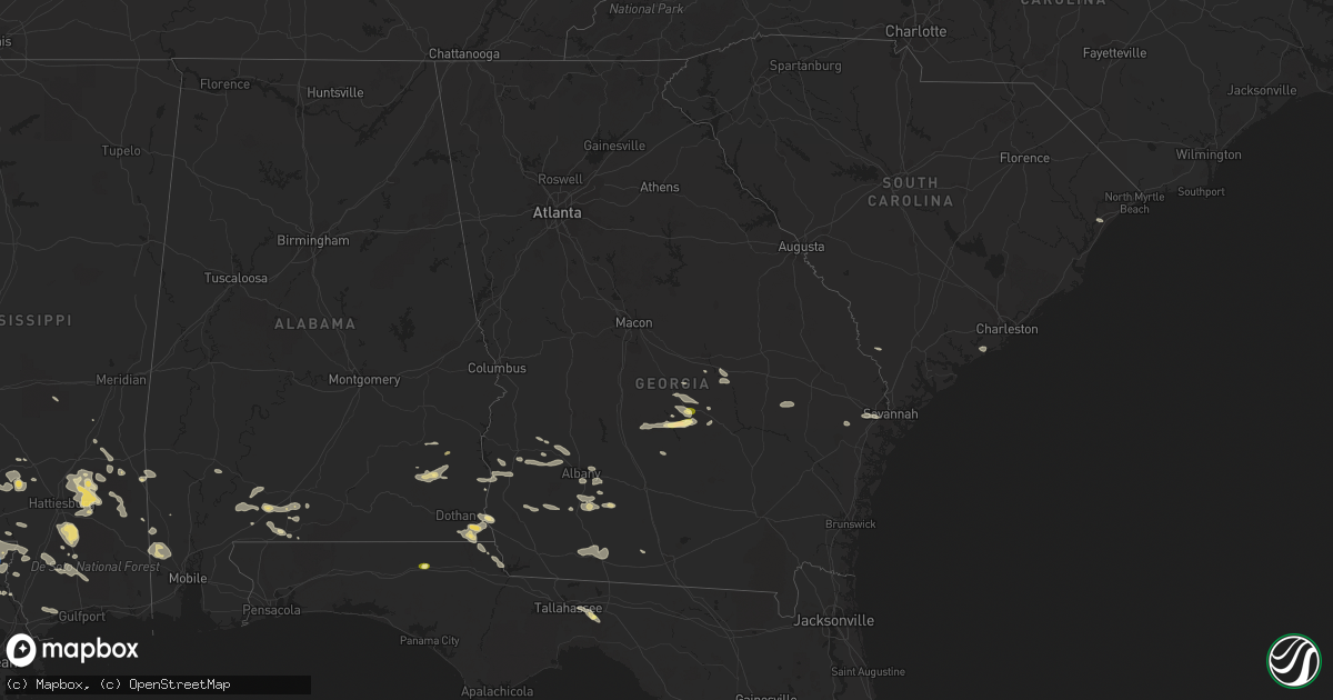 Hail map in Georgia on June 12, 2023