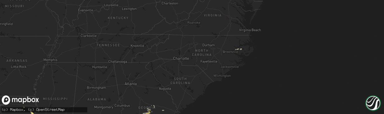 Hail map in North Carolina on June 12, 2023