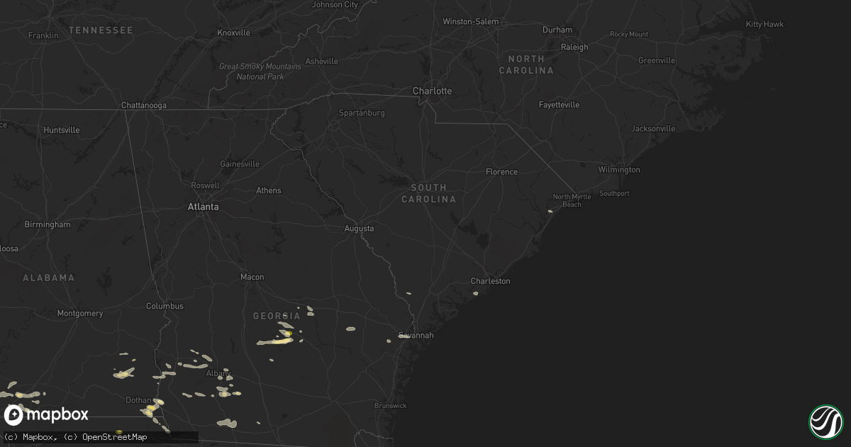 Hail map in South Carolina on June 12, 2023