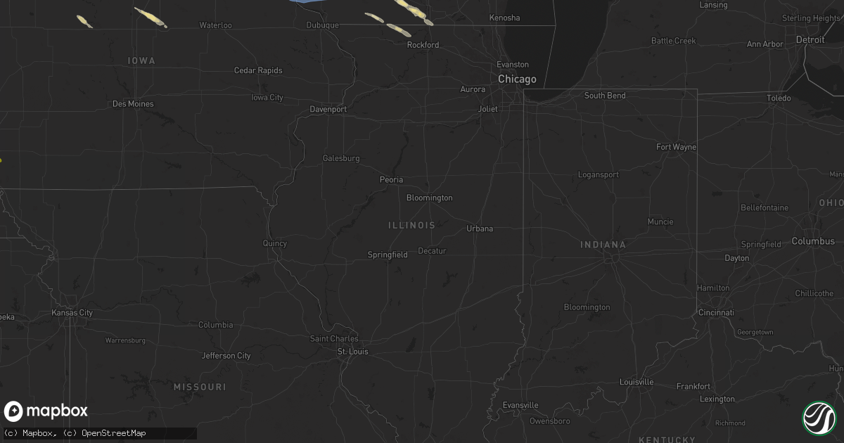 Hail map in Illinois on June 12, 2024