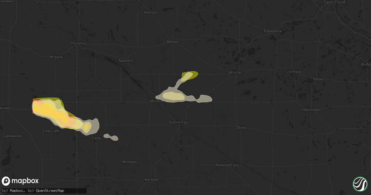 Hail map in Maynard, MN on June 12, 2024