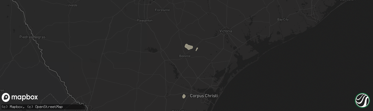 Hail map in Beeville, TX on June 12, 2025