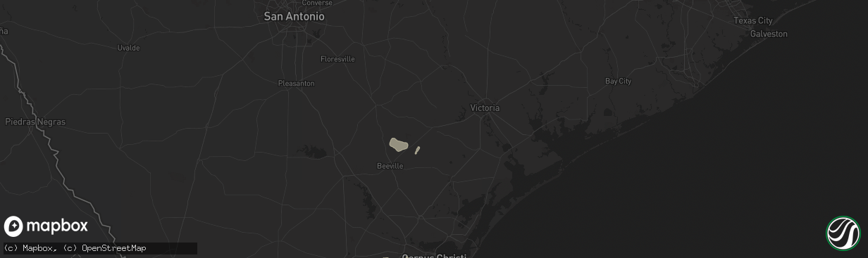 Hail map in Goliad, TX on June 12, 2025