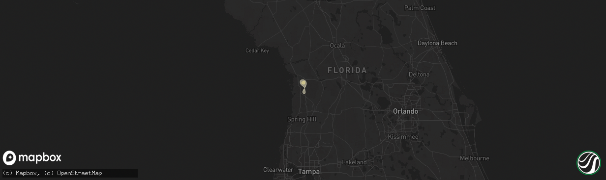 Hail map in Homosassa, FL on June 12, 2025