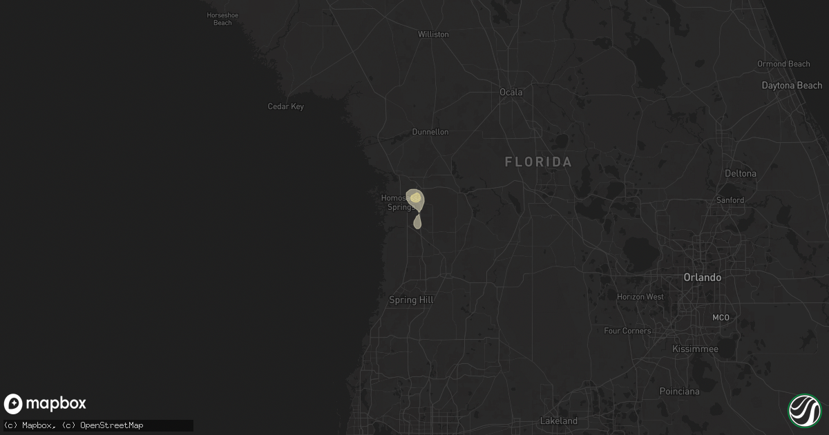 Hail map in Homosassa, FL on June 12, 2025