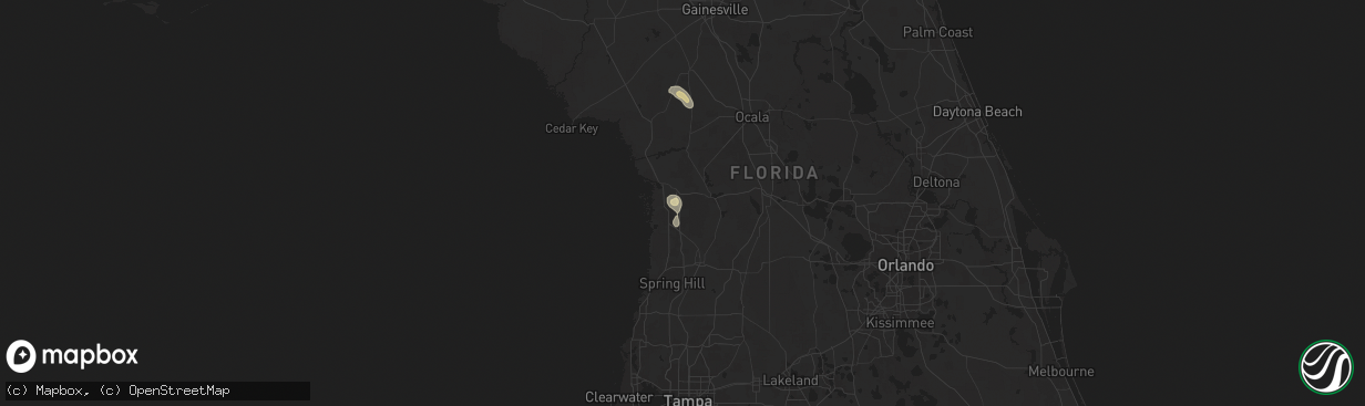 Hail map in Lecanto, FL on June 12, 2025