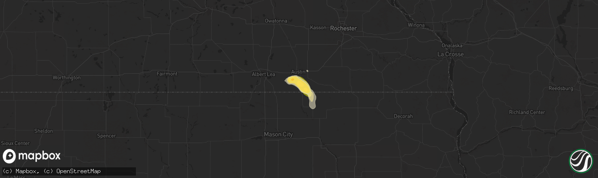 Hail map in Lyle, MN on June 12, 2025