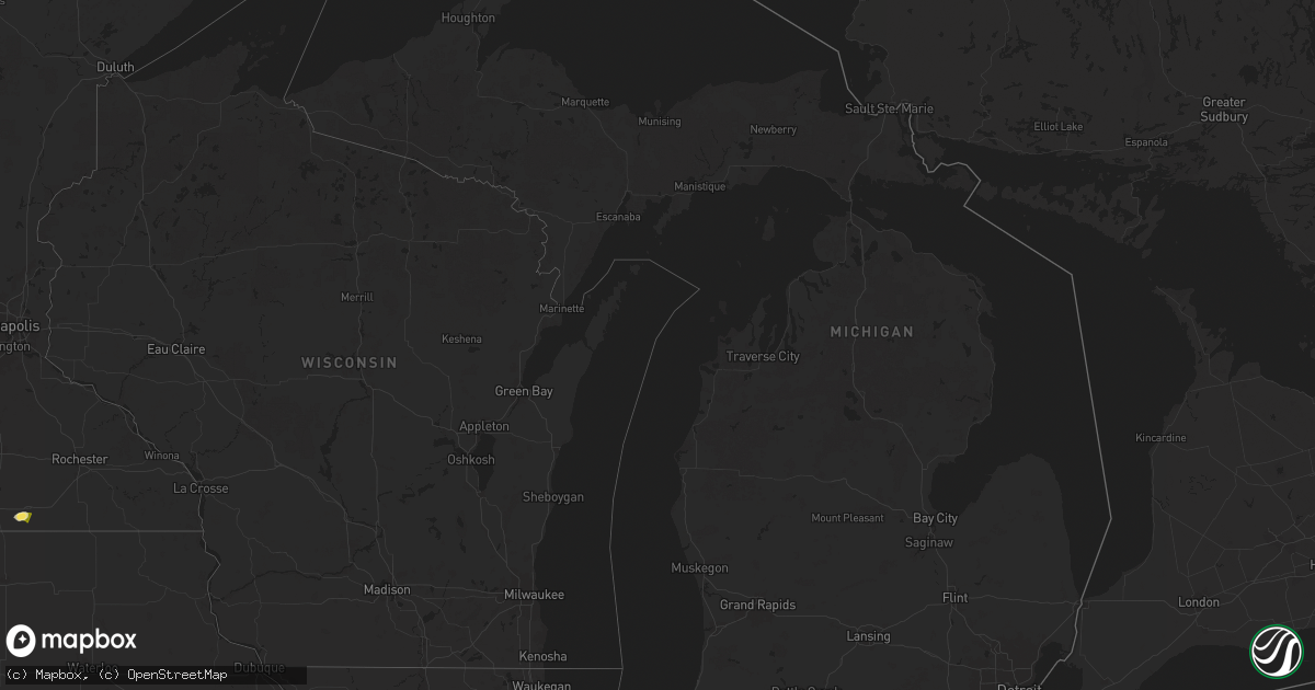Hail map in Michigan on June 12, 2025