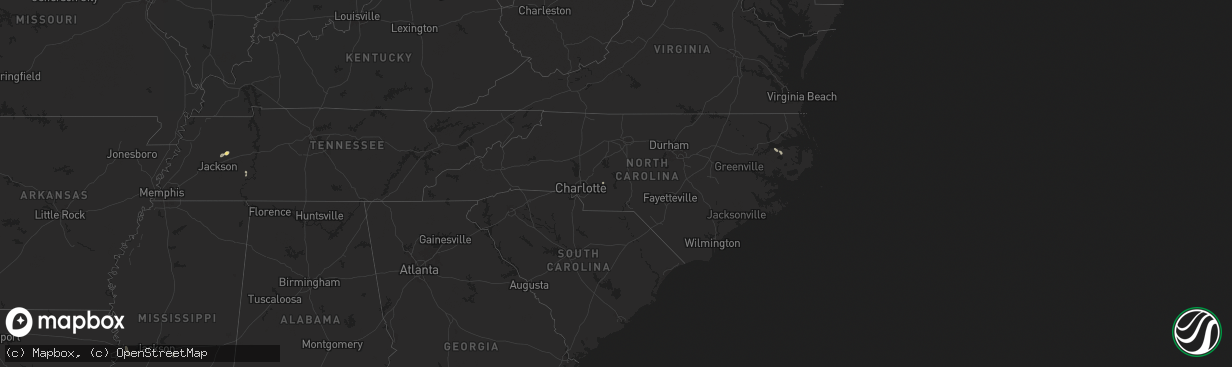 Hail map in North Carolina on June 12, 2025