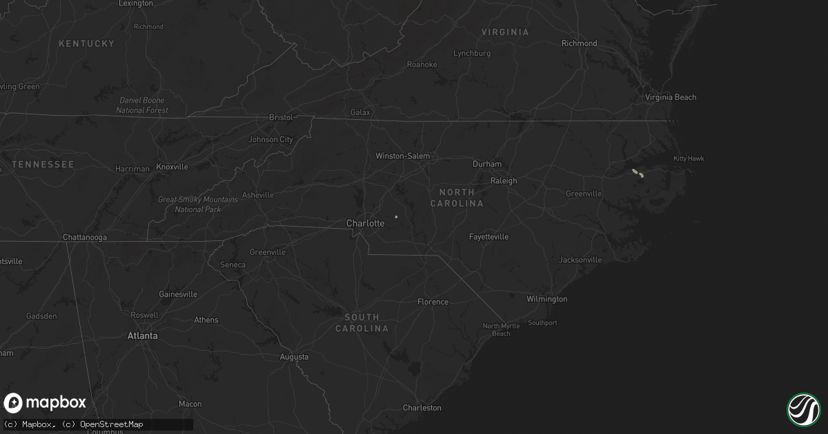 Hail map in North Carolina on June 12, 2025