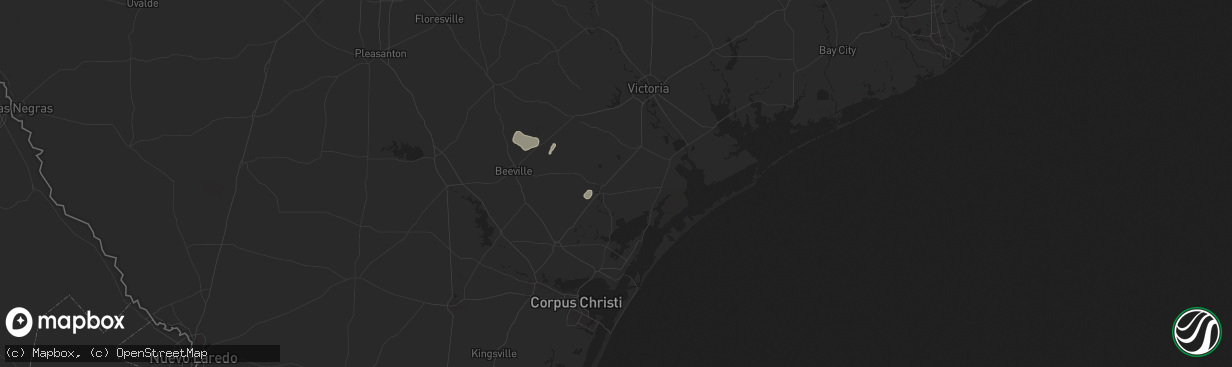 Hail map in Refugio, TX on June 12, 2025