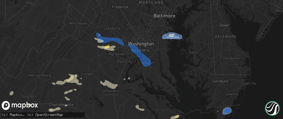 Hail map in Accokeek, MD on June 12, 2026