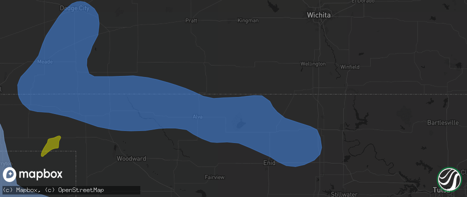 Hail map in Amorita, OK on June 12, 2026