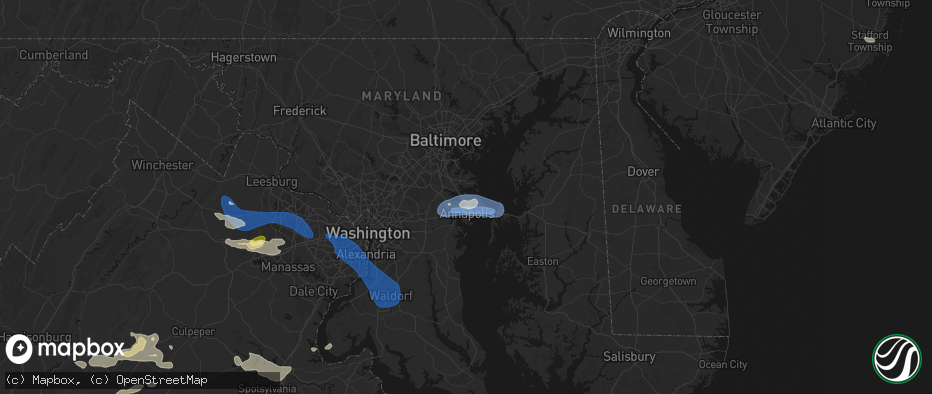 Hail map in Arnold, MD on June 12, 2026