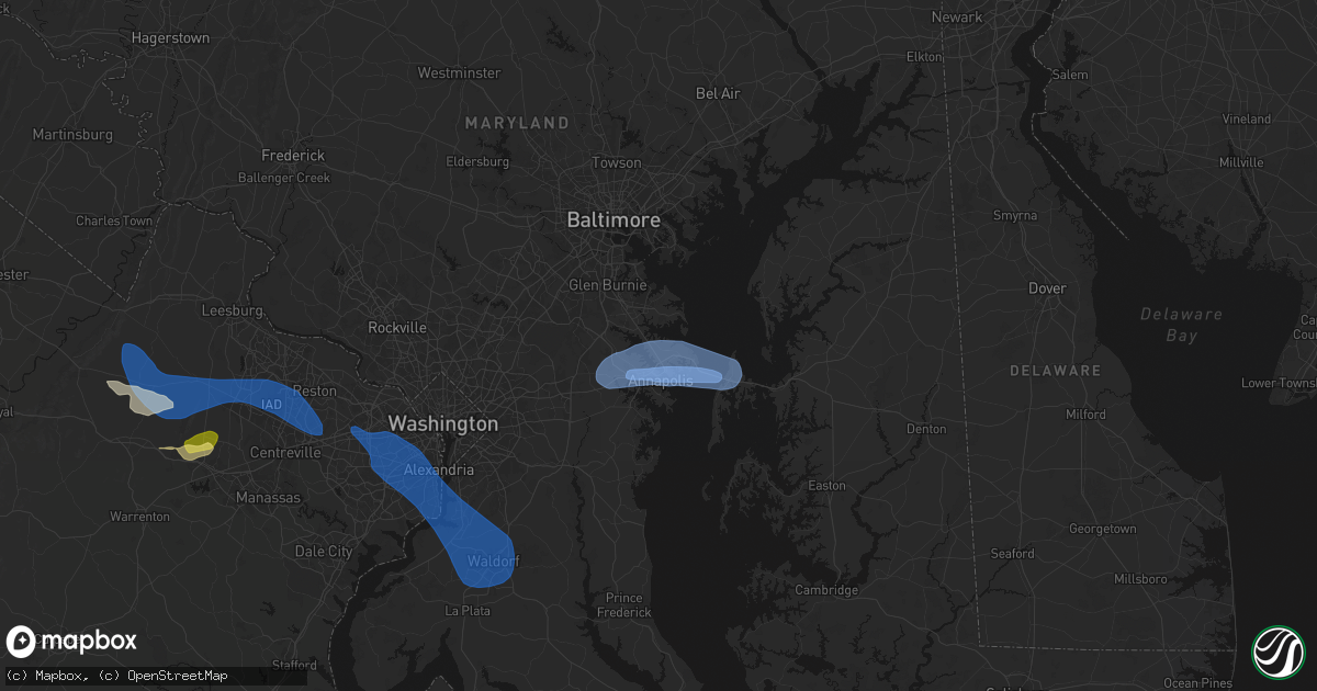Hail map in Arnold, MD on June 12, 2026